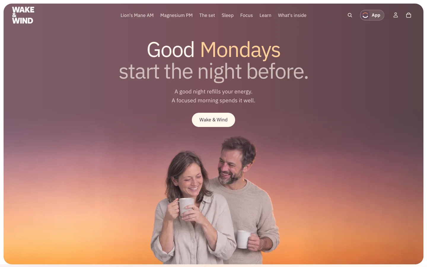 Wake & Wind homepage