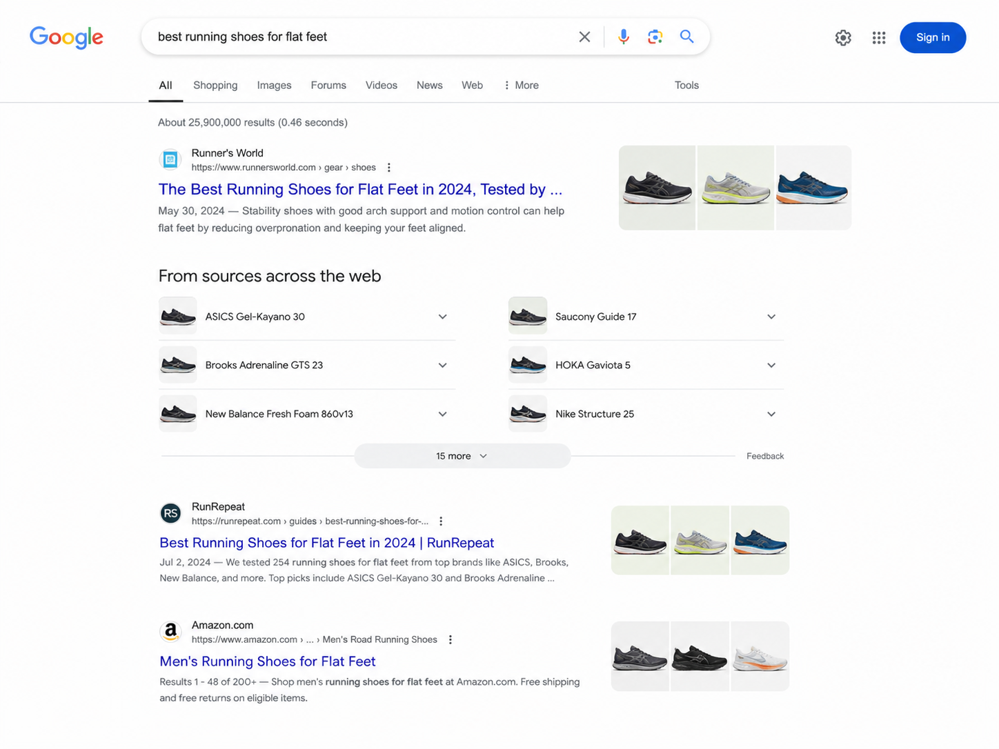 A real Google search results moment